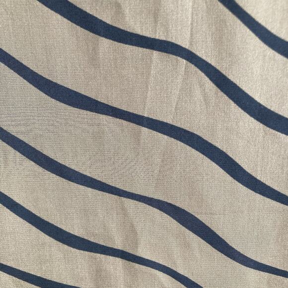 Vintage‎ Pogia By D. Polimeni Brown Black Striped Blouse Size 14 80’s Vibes - Picture 10 of 10